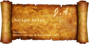 Juriga Ariel névjegykártya